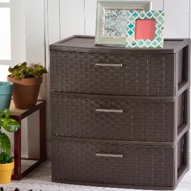 Sterilite 3 Drawer Wide Weave Tower (Espresso) – Only $19.48 ...