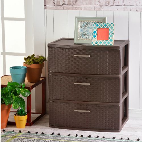 Sterilite 3 Drawer Wide Weave Tower (Multiple Colors) Only $17.98 ...