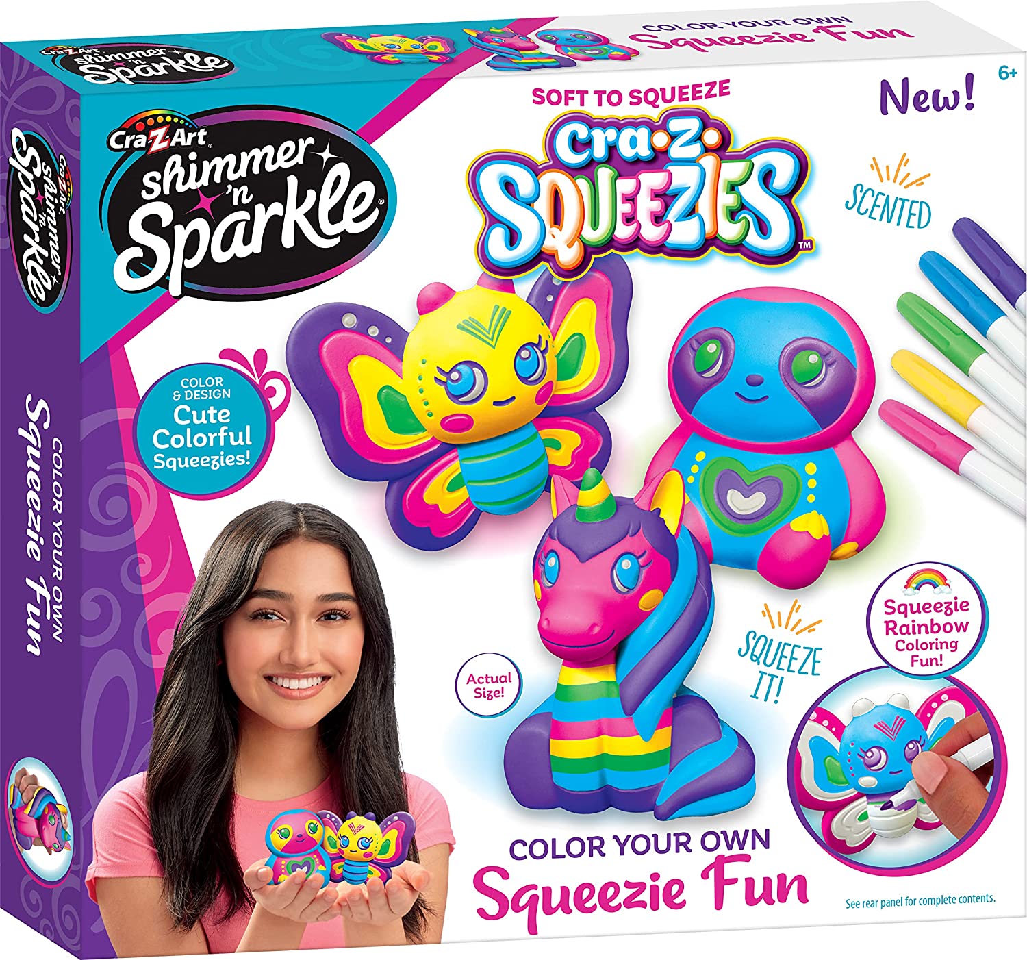 Shimmer ‘n Sparkle CRA-Z-Squeezies Color Your Own Squeezie Fun Set ...