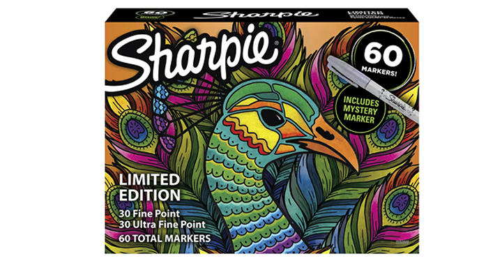 Sharpie Permanent Markers, Limited Edition, Assorted Colors Plus 1 ...