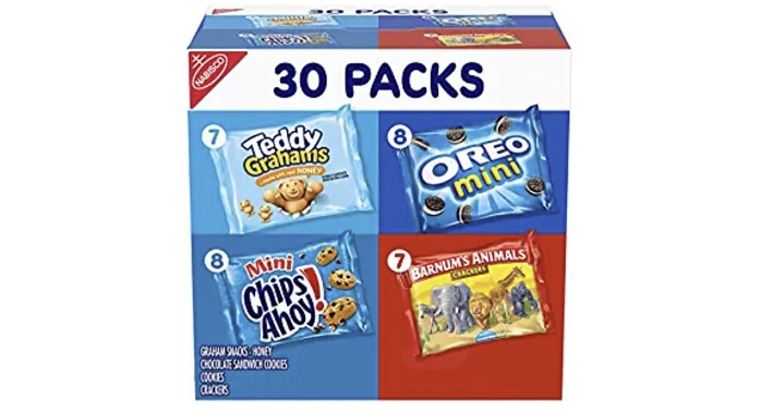 Nabisco Team Favorites Variety Pack, 30 Snack Packs Only $8.99 Shipped ...