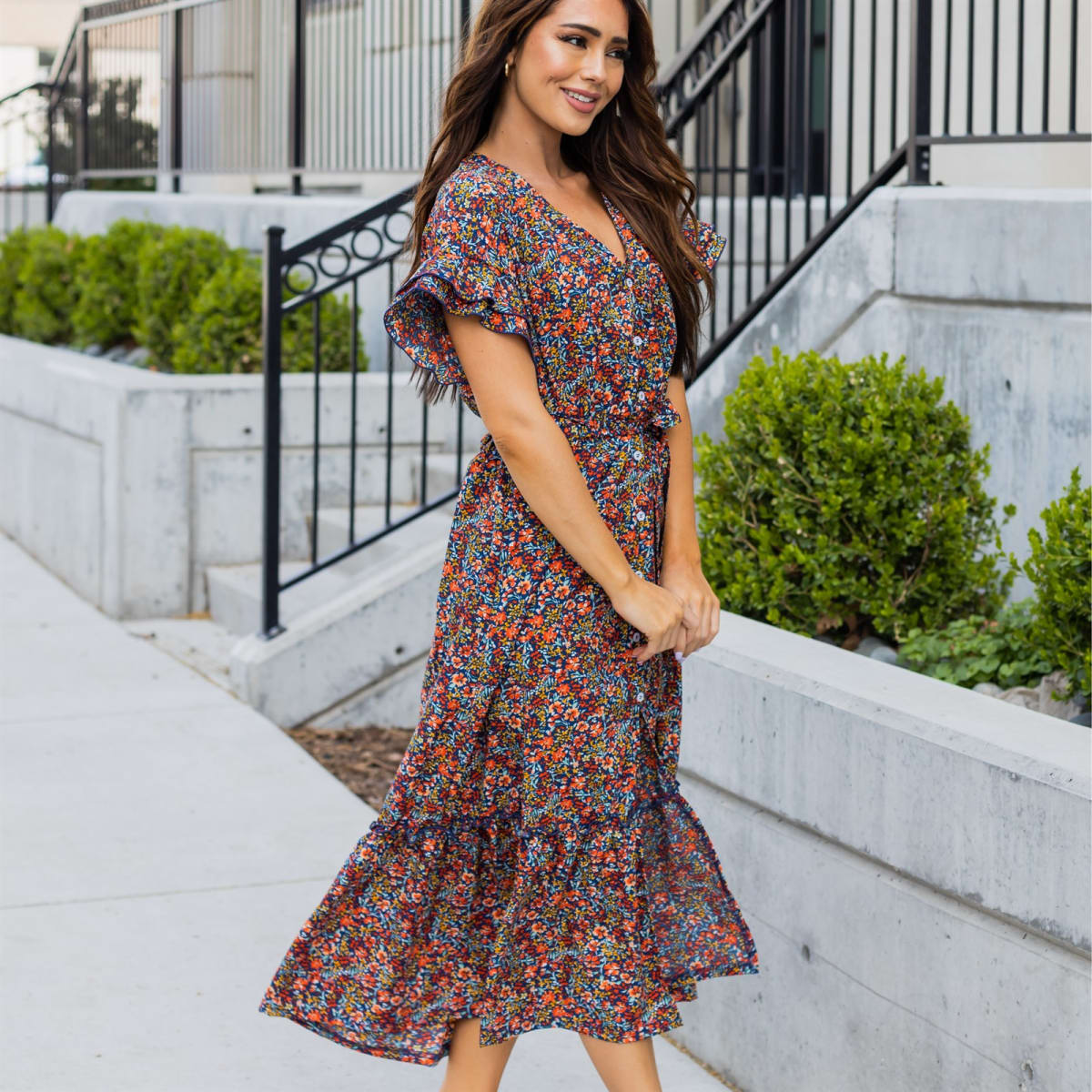 Floral Belted Dress – Only $26.99! - Pinching Your Pennies